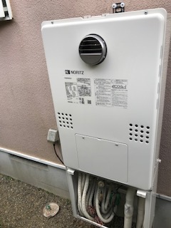 東京都小金井市 Ｍ様 都市ガス ノーリツエコジョーズ GTH-C2460AW3H BL 24号スタンダード（フルオート）給湯暖房給湯器 交換工事 交換後