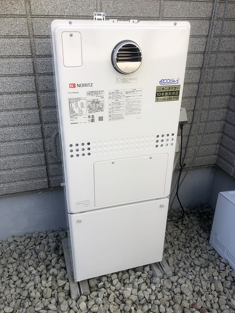神奈川県横浜市戸塚区 S様 都市ガス ノーリツエコジョーズ GTH-C2450AW3H-1 BL 24号スタンダード（フルオート）給湯暖房給湯器 交換工事 交換後