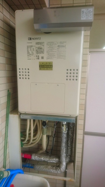 大阪府茨木市 M様 都市ガス ノーリツエコジョーズ GTH-C2460AW3H BL 24号スタンダード（フルオート）給湯暖房給湯器 交換工事 交換後