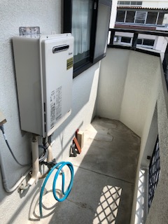 大阪市守口市 K様 都市ガス リンナイ給湯器 RUJ-A1610W 16号高温水供給式給湯器 交換工事 交換後