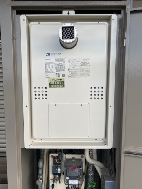 滋賀県大津市 M様 都市ガス ノーリツエコジョーズ GTH-CP2460AW3H-T BL 24号スタンダード（フルオート）給湯暖房給湯器 交換工事 交換後