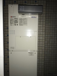 東京都多摩市 Ｙ様 都市ガス ノーリツエコジョーズ GTH-C2450SAW3H-1 BL 24号シンプル（オート）給湯暖房給湯器 交換工事 交換後