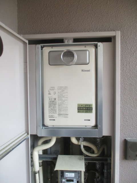 兵庫県川西市 K様 都市ガス リンナイ給湯器 RUJ-A1610T 16号高温水供給式給湯器 交換工事 交換後