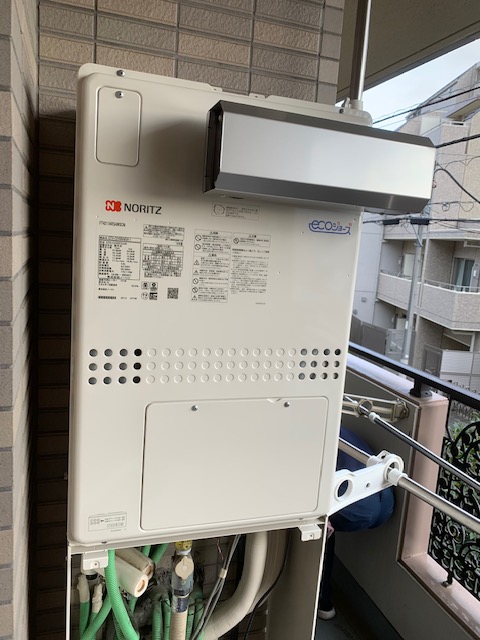 東京都杉並区 Ｗ様 都市ガス ノーリツエコジョーズ GTH-C2450AW3H-1 BL 24号スタンダード（フルオート）給湯暖房給湯器 交換工事 交換後