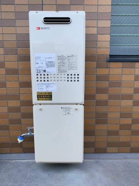 兵庫県西宮市 K様 都市ガス ノーリツ給湯器 GQ-1627AWX-DX BL 16号高温水供給式給湯器 交換工事 交換後