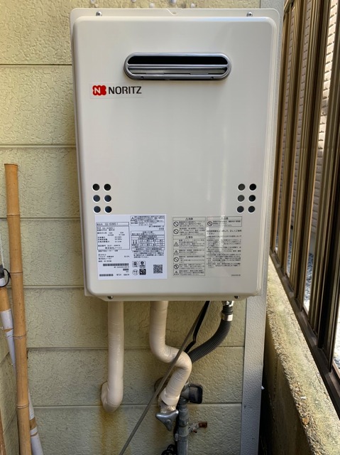京都府京都市伏見区 K様 都市ガス ノーリツ給湯器GQ-1639WS-1 BL 16号オートストップ給湯専用給湯器 交換工事 交換後
