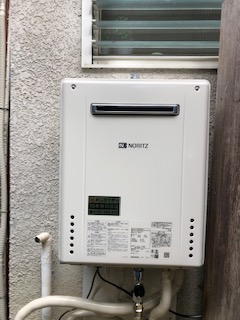 京都府京都市左京区 Ｏ様 都市ガス ノーリツ給湯器 GT-2460SAWX-1 BL 24号オート追焚付給湯器 交換工事 交換前