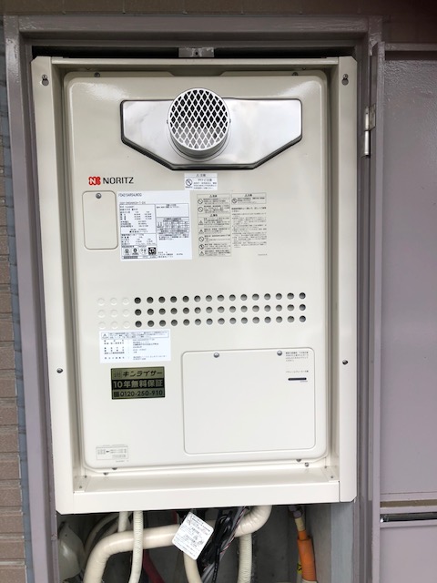 大阪府交野市 K様 都市ガス ノーリツ給湯器 GQH-2443AWX3H-T-DX BL 24号高温水供給式暖房給湯器 交換工事 交換後