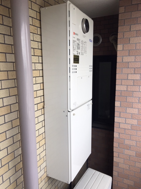 東京都足立区 Ｙ様 都市ガス ノーリツエコジョーズ GTH-C2451AW6H-1 BL 24号スタンダード（フルオート）給湯暖房給湯器 交換工事 交換後