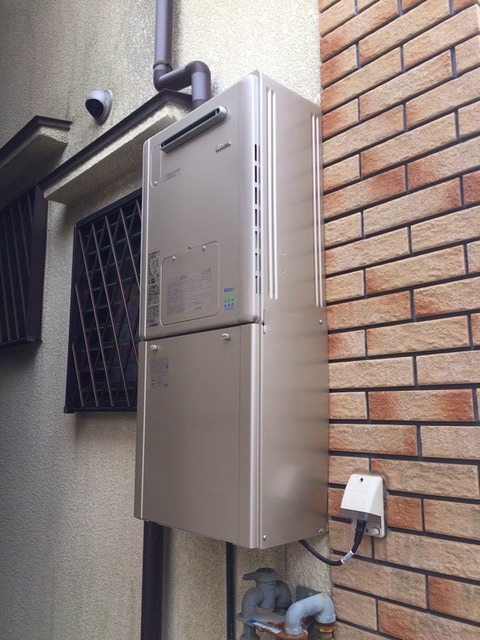 兵庫県尼崎市 M様 都市ガス リンナイエコジョーズ RVD-E2405SAW2-1(A) 24号オート給湯暖房給湯器 交換工事 交換後