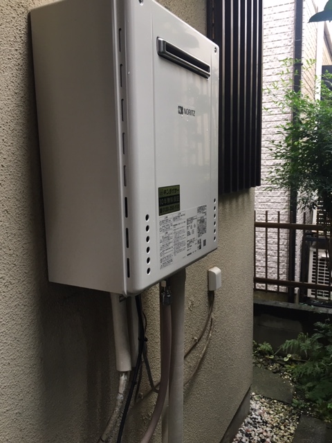 神奈川県横浜市旭区 N様 都市ガス ノーリツ給湯器 GT-1660SAWX-1 BL 16号オート追焚付給湯器 交換工事 交換後