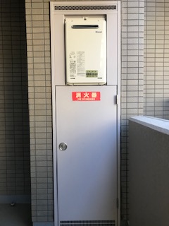 兵庫県神戸市中央区 T様 都市ガス リンナイ給湯器 RUJ-A2010W 20号高温水供給式給湯器 交換工事 交換後