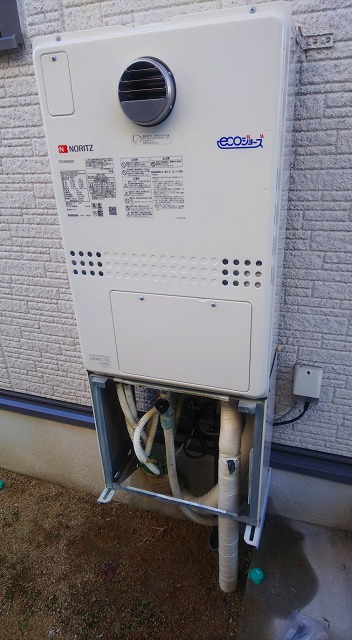 兵庫県三木市 N様 都市ガス ノーリツエコジョーズ GTH-C2450AW3H-1 BL 24号スタンダード（フルオート）給湯暖房給湯器 交換工事 交換後