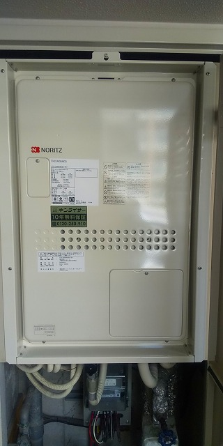 兵庫県西宮市 S様 都市ガス ノーリツ給湯器 GTH-2444AWX3H-TB-1 BL 24号フルオート給湯暖房給湯器 交換工事 交換後