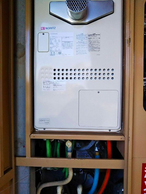 神奈川県川崎市宮前区 Ｈ様 都市ガス ノーリツ給湯器 GTH-2444AWX3H-T-1 BL 24号フルオート給湯暖房給湯器 交換工事 交換後