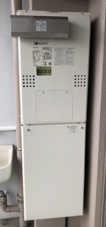 神奈川県横浜市栄区 Ｋ様 都市ガス ノーリツエコジョーズ  GTH-C2460AW3H BL 24号スタンダード（フルオート）給湯暖房給湯器 交換工事 交換後
