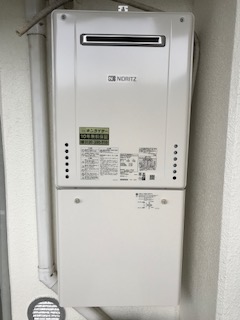 神奈川県逗子市 Ｋ様 都市ガス ノーリツ給湯器 GT-2060SAWX-1 BL 20号オート追焚付給湯器 交換工事 交換後