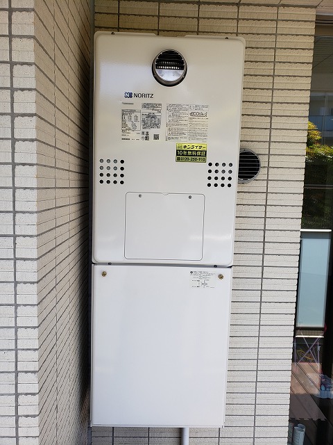 東京都大田区 T様 都市ガス ノーリツエコジョーズ GTH-C2460SAW3H BL 24号シンプル（オート）給湯暖房給湯器 交換工事 交換後