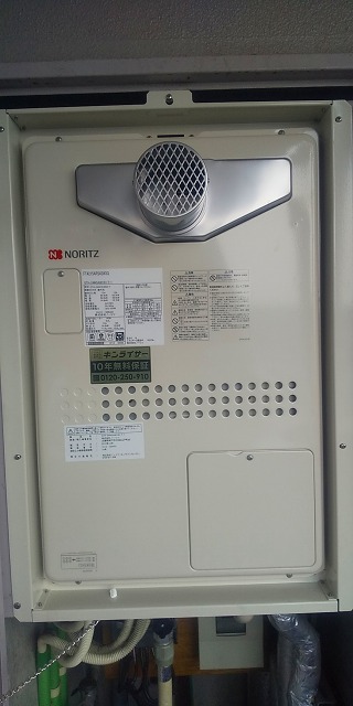兵庫県神戸市垂水区 Ｏ様 都市ガス ノーリツ給湯器 GTH-2444SAWX3H-T-1 BL 24号オート給湯暖房給湯器 交換工事 交換後