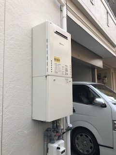 大阪府東大阪市 Ｍ様 都市ガス ノーリツ給湯器 GT-2460SAWX-1 BL 24号オート追焚付給湯器 交換工事 交換後