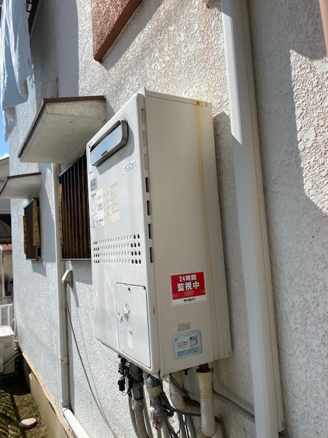 奈良県奈良市 Ｙ様 都市ガス ノーリツエコジョーズ GTH-C2460SAW3H BL 24号シンプル（オート）給湯暖房給湯器 交換工事 交換前