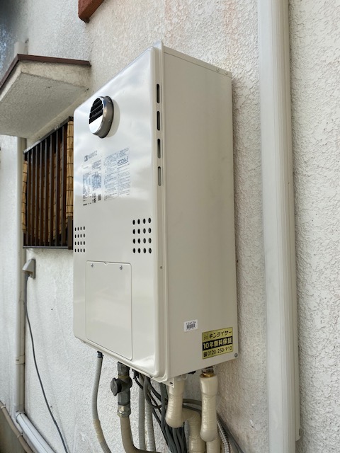 奈良県奈良市 Ｙ様 都市ガス ノーリツエコジョーズ GTH-C2460SAW3H BL 24号シンプル（オート）給湯暖房給湯器 交換工事 交換後