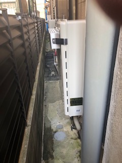 大阪府大東市 N様 都市ガス ノーリツ給湯器 GT-2060SAWX-1 BL 20号オート追焚付給湯器 交換工事 交換後