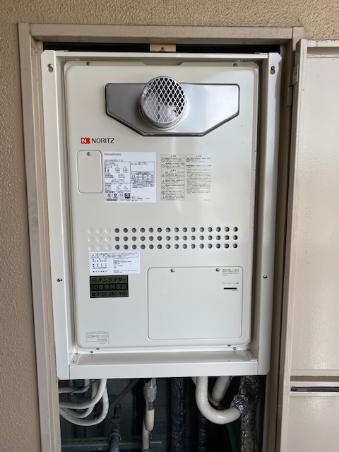 大阪府大阪市阿倍野区 K様 都市ガス ノーリツ給湯器 GQH-2443AWX3H-T-DX BL 24号高温水供給式暖房給湯器 交換工事 交換後