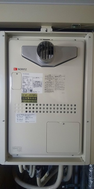 兵庫県西宮市 S様 都市ガス ノーリツ給湯器 GTH-2444AWX3H-T-1 BL 24号フルオート給湯暖房給湯器 交換工事 交換後