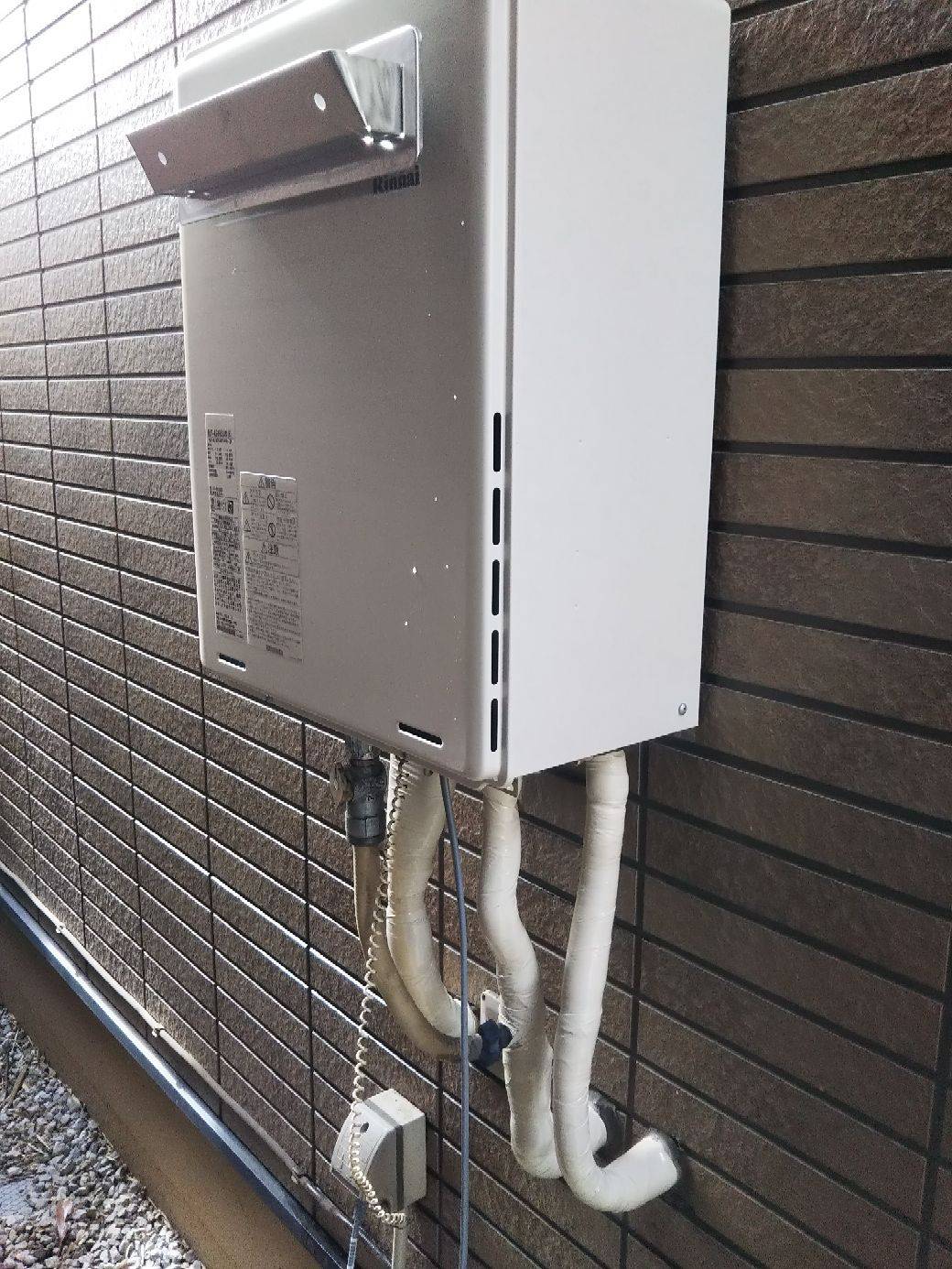 神奈川県大和市 Ｔ様 都市ガス リンナイ給湯器 RUF-A2405SAW(B) 24号オート追焚付給湯器 交換工事 交換後