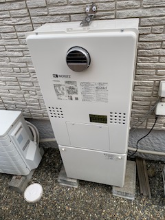 千葉県千葉市若葉区 Ｍ様 都市ガス ノーリツエコジョーズ GTH-C2460AW3H BL 24号スタンダード（フルオート）給湯暖房給湯器 交換工事 交換後