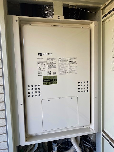 兵庫県芦屋市 N様 都市ガス ノーリツエコジョーズ GTH-CP2460AW3H-H BL 24号スタンダード（フルオート）給湯暖房給湯器 交換工事 交換後