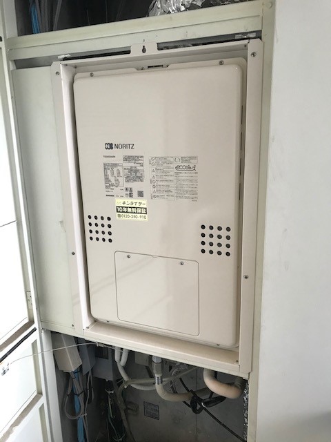 兵庫県神戸市東灘区 K様 都市ガス ノーリツエコジョーズ GTH-CP2460AW3H-H BL 24号スタンダード（フルオート）給湯暖房給湯器 交換工事 交換後
