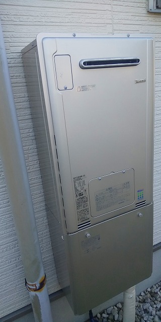 奈良県奈良市 K様 都市ガス リンナイエコジョーズ RUFH-E2405SAW2-3(A) 24号オート給湯暖房給湯器 交換工事 交換後