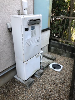 奈良県生駒市 H様 都市ガス ノーリツ エコジョーズ GTH-C2460SAW3H BL 24号シンプル（オート）給湯暖房給湯器 交換工事 交換前