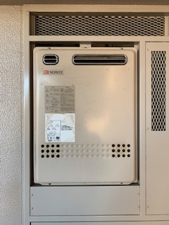 千葉県千葉市稲毛区 Ｊ様 都市ガス ノーリツ給湯器 GT-2460SAWX-1 BL 24号オート追焚付給湯器 交換工事 交換前