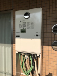 東京都杉並区 Ｏ様 都市ガス ノーリツエコジョーズ GTH-C2460AW3H BL 24号スタンダード（フルオート）給湯暖房給湯器 交換工事 交換後