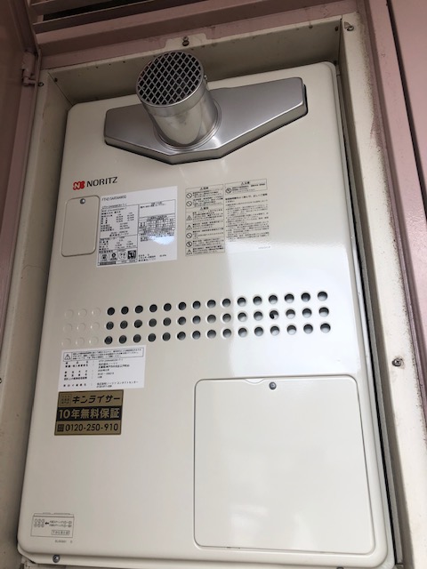 千葉県八千代市 Ｓ様 都市ガス ノーリツ給湯器 GTH-2444AWX3H-T-1 BL 24号フルオート給湯暖房給湯器 交換工事 交換後
