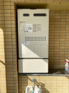 兵庫県神戸市東灘区 Ｋ様 都市ガス GTH-2444AWX3H-1 BL 24号フルオート給湯暖房給湯器 交換工事 交換後