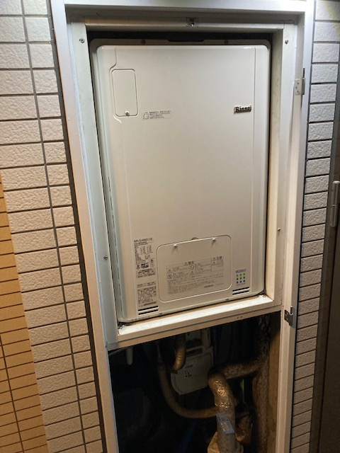 東京都西東京市 Ｔ様 都市ガス リンナイエコジョーズ RUFH-E2405AU2-3(A) 24号フルオート給湯暖房給湯器 交換工事 交換後