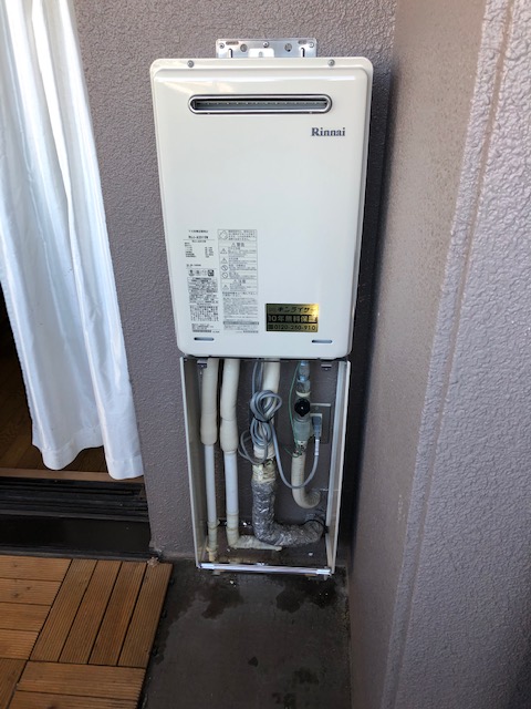 兵庫県加古川市 Ｍ様 都市ガス リンナイ給湯器 RUJ-A2010W 20号高温水供給式給湯器 交換工事 交換後