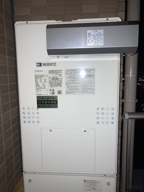 兵庫県神戸市垂水区 Ｍ様 都市ガス ノーリツエコジョーズ GTH-C2460AW3H BL 24号スタンダード（フルオート）給湯暖房給湯器 交換工事 交換後