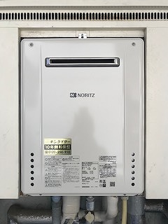 神奈川県横須賀市 K様 都市ガス ノーリツ給湯器 GT-1660SAWX-1 BL 16号オート追焚付給湯器 交換工事 交換後