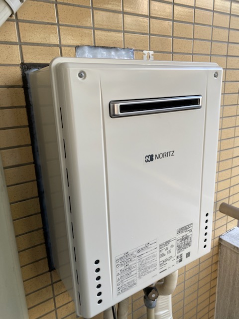 東京都台東区 Ｙ様 都市ガス ノーリツ給湯器 GT-2060SAWX-1 BL 20号オート追焚付給湯器 交換工事 交換後