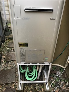 東京都練馬区 Ｓ様 都市ガス リンナイエコジョーズ RUFH-E2405SAW2-3(A) 24号オート給湯暖房給湯器 交換工事 交換後