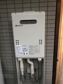 東京都杉並区 Ｙ様 都市ガス ノーリツ給湯器 GQ-1639WS-1 BL 16号オートストップ給湯専用給湯器 交換工事 交換後