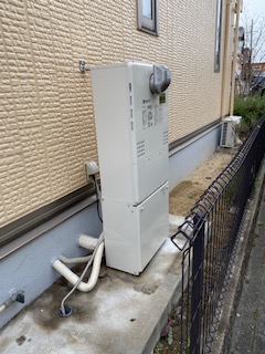 兵庫県姫路市 Ｎ様 都市ガス ノーリツエコジョーズ GTH-C2460AW3H BL 24号スタンダード（フルオート）給湯暖房給湯器 交換工事 交換後