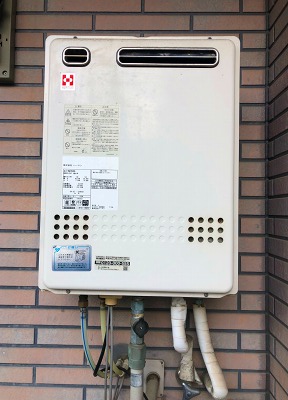 京都府向日市 Ｙ様 都市ガス ノーリツ給湯器 GT-2460AWX-1 BL 24号フルオート追焚付給湯器 交換工事 交換前