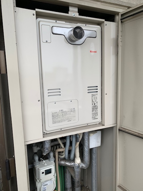 東京都北区 Ｋ様 都市ガス リンナイ給湯器 RUFH-A1610AT 16号フルオート給湯暖房給湯器 交換工事 交換後