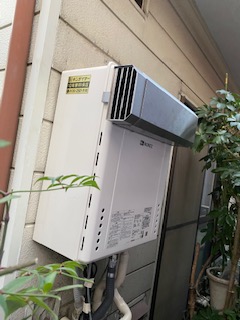 兵庫県芦屋市 Ｋ様 都市ガス ノーリツ給湯器 GT-2460SAWX-1 BL 24号オート追焚付給湯器 交換工事 交換後